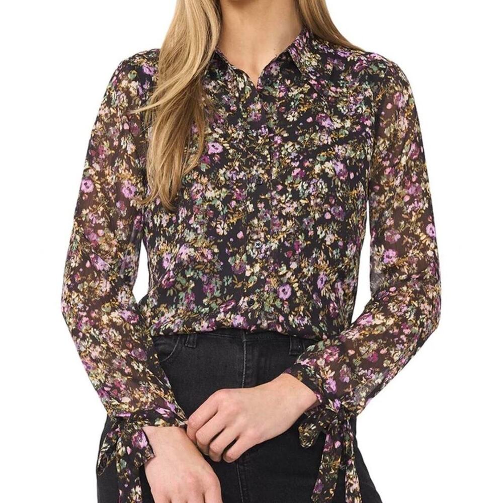 NWT CECE Floral Blouse